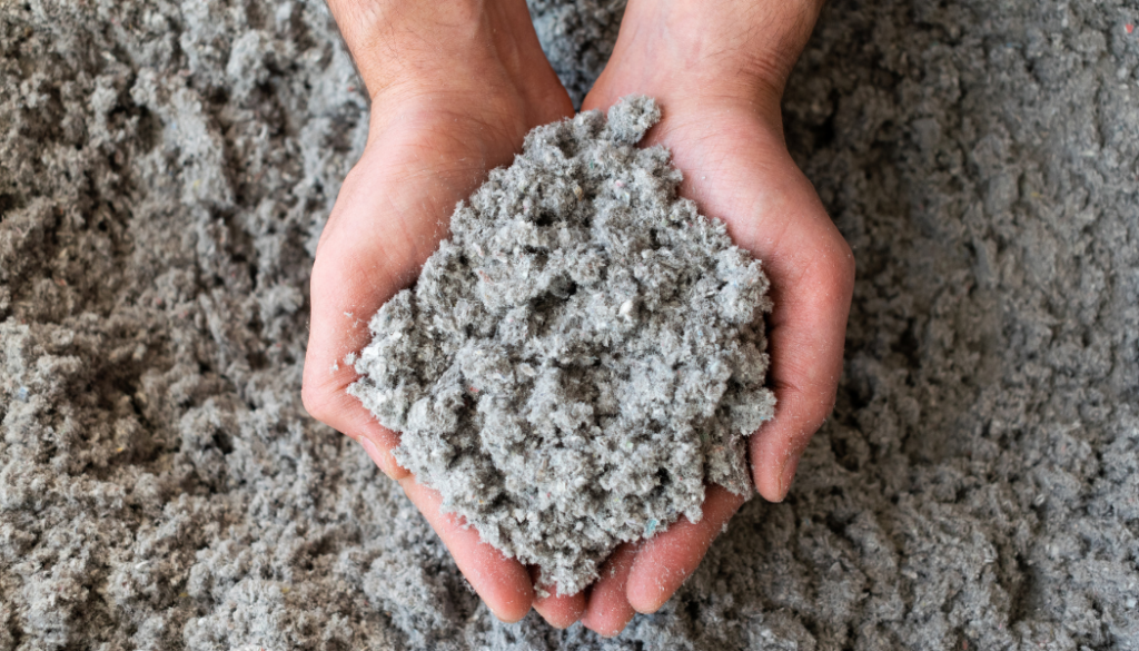 mains qui tiennent de la ouate de cellulose